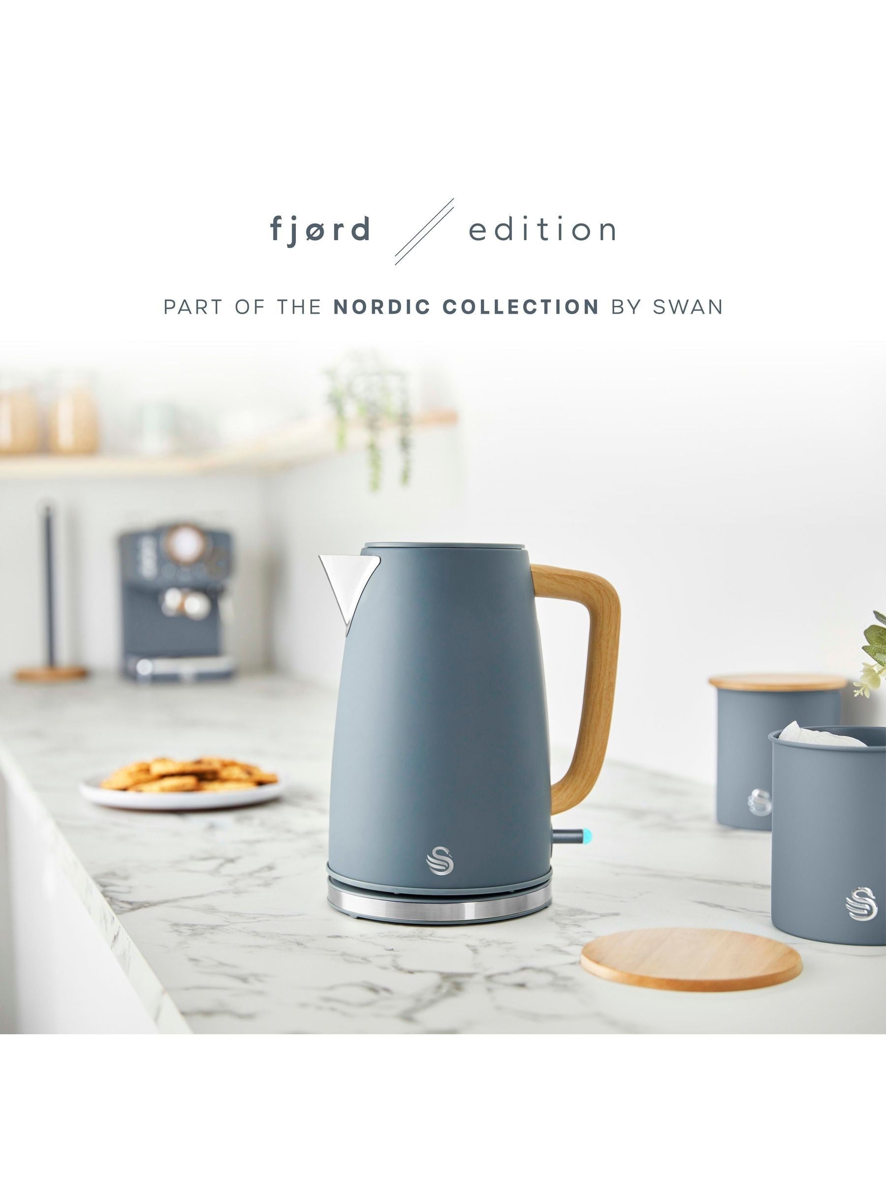 Swan Grey Fjord kettle 1.7 litres, imported from the UK