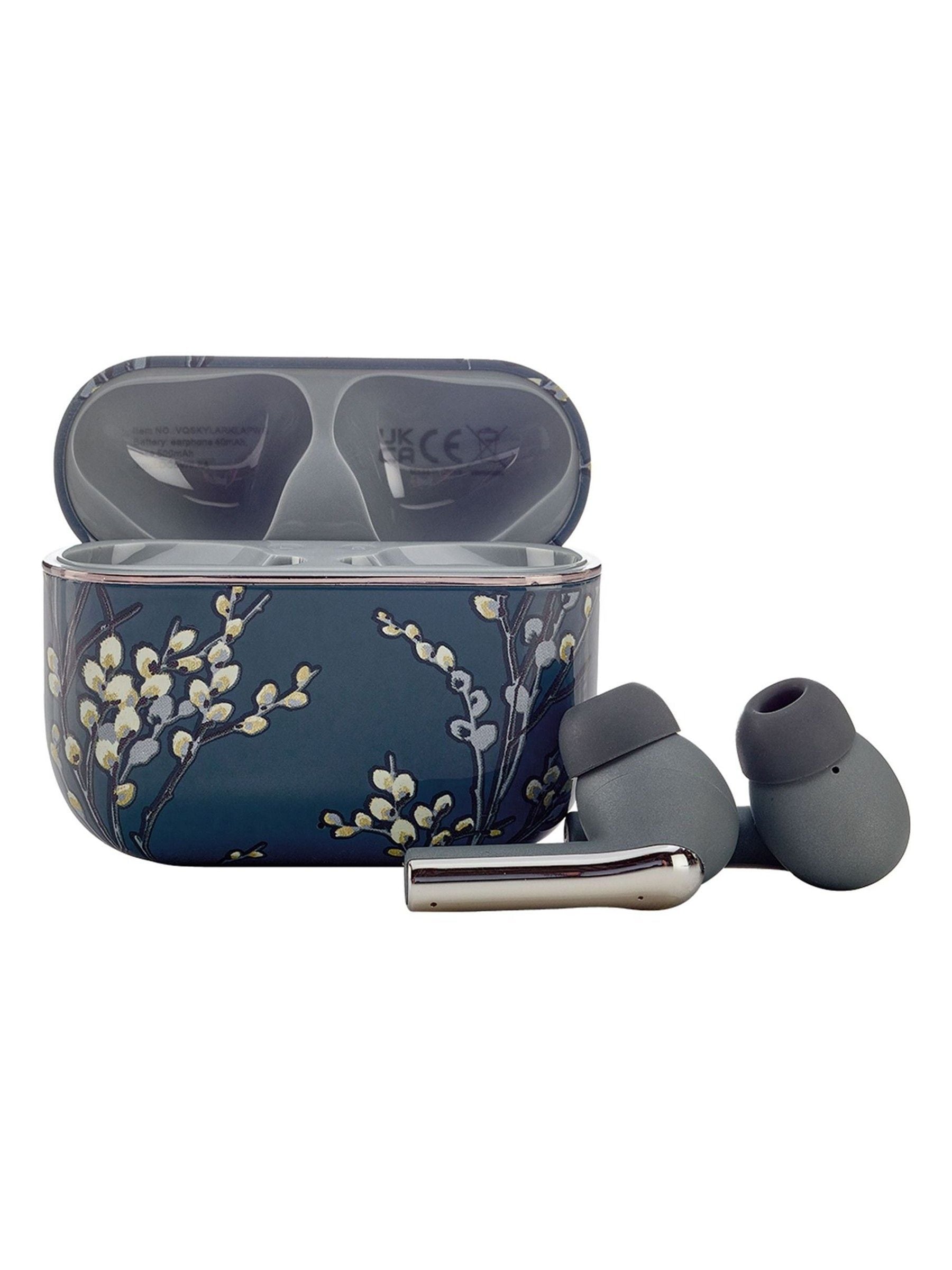 Laura Ashley wireless earbuds Skylark Pussy Willow Grey (British brand)