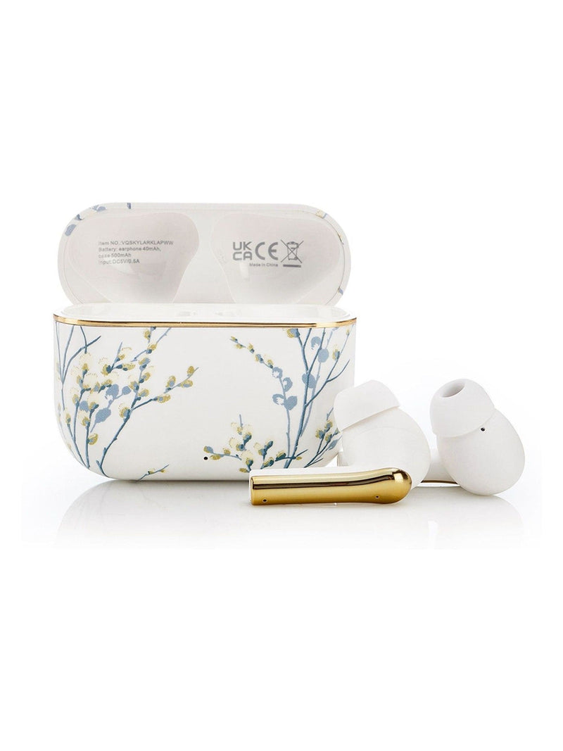 Laura Ashley Pussy Willow White earbuds - British product