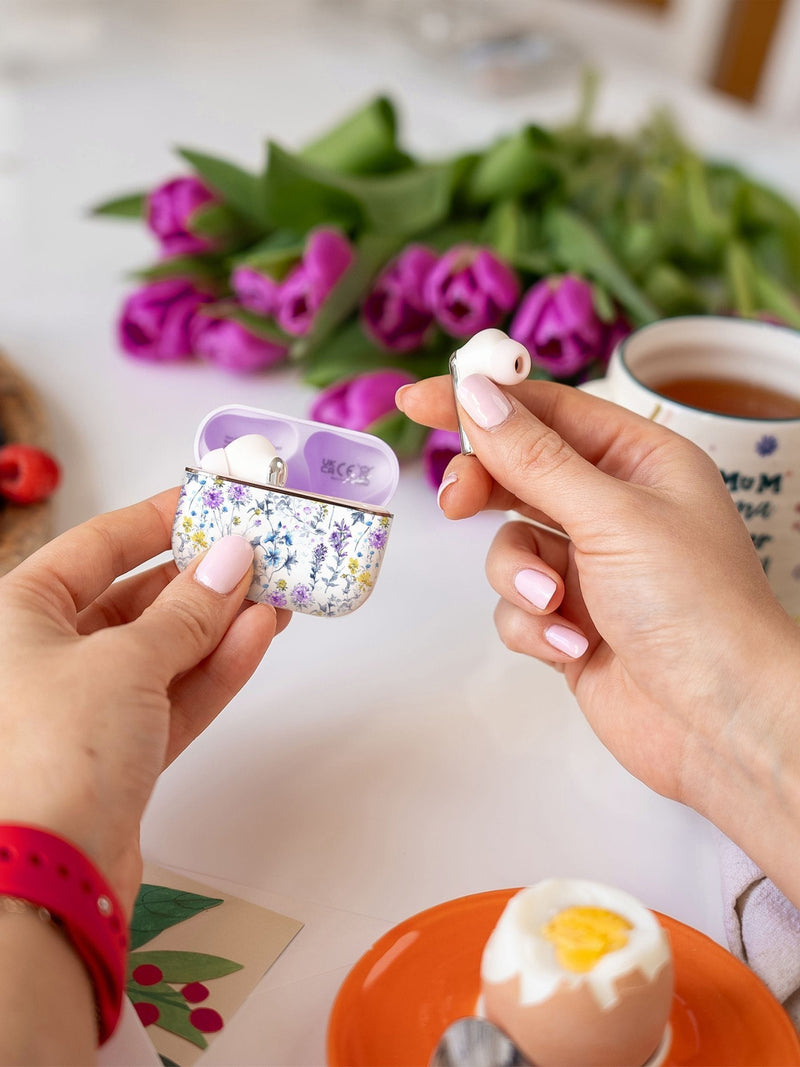 Laura Ashley Wild Meadow Skylark wireless earbuds, imported from the UK