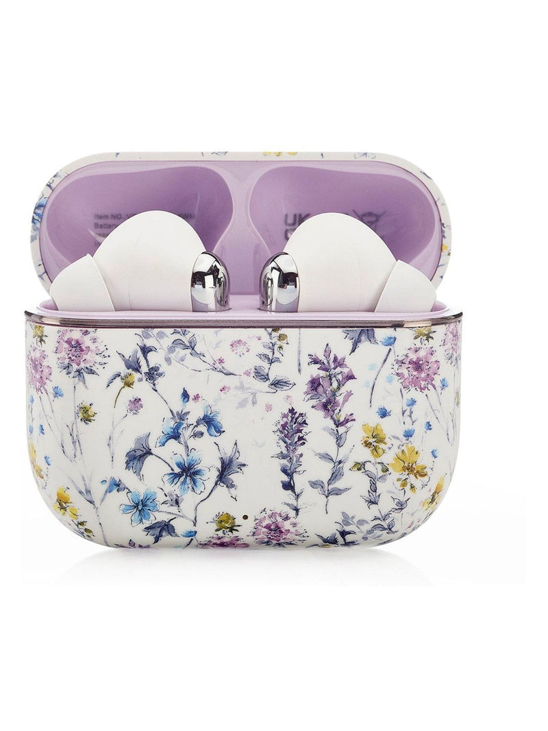 Laura Ashley Wild Meadow Skylark wireless earbuds, imported from the UK