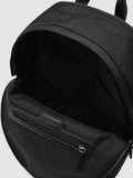 Reiss Black Allen woven zipped backpack - British product