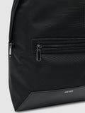 Reiss Black Allen woven zipped backpack - British product