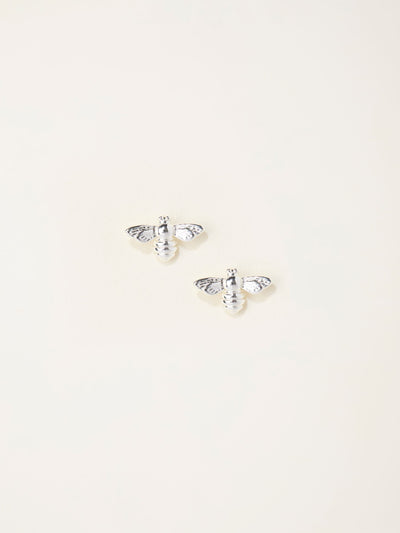 Next FatFace Silver Tone Bee Stud Earrings- Buy online at McGrocer