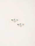 FatFace silver tone bee stud earrings 0.5cm, imported from the UK