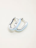 FatFace silver tone enamel oval hoop earrings, UK version