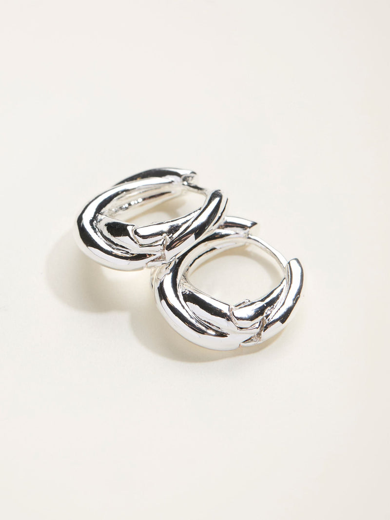 FatFace silver tone twist hoop earrings - British product