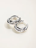 FatFace silver tone twist hoop earrings - British product