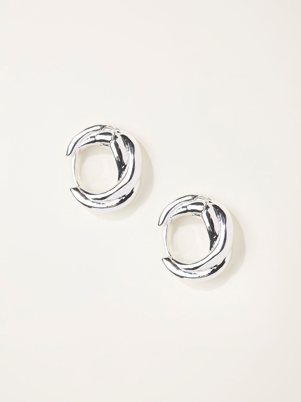 FatFace silver tone twist hoop earrings - British product