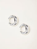 FatFace silver tone twist hoop earrings - British product