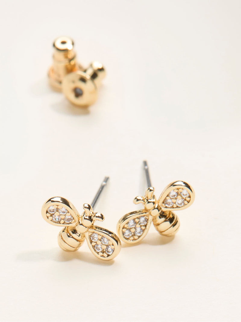FatFace gold tone bee stud earrings - British product