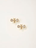 FatFace gold tone bee stud earrings - British product