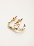 FatFace gold tone enamel daisy hoop earrings, imported from the UK