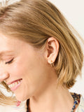 FatFace gold tone double hoop earrings 1.5cm, UK version
