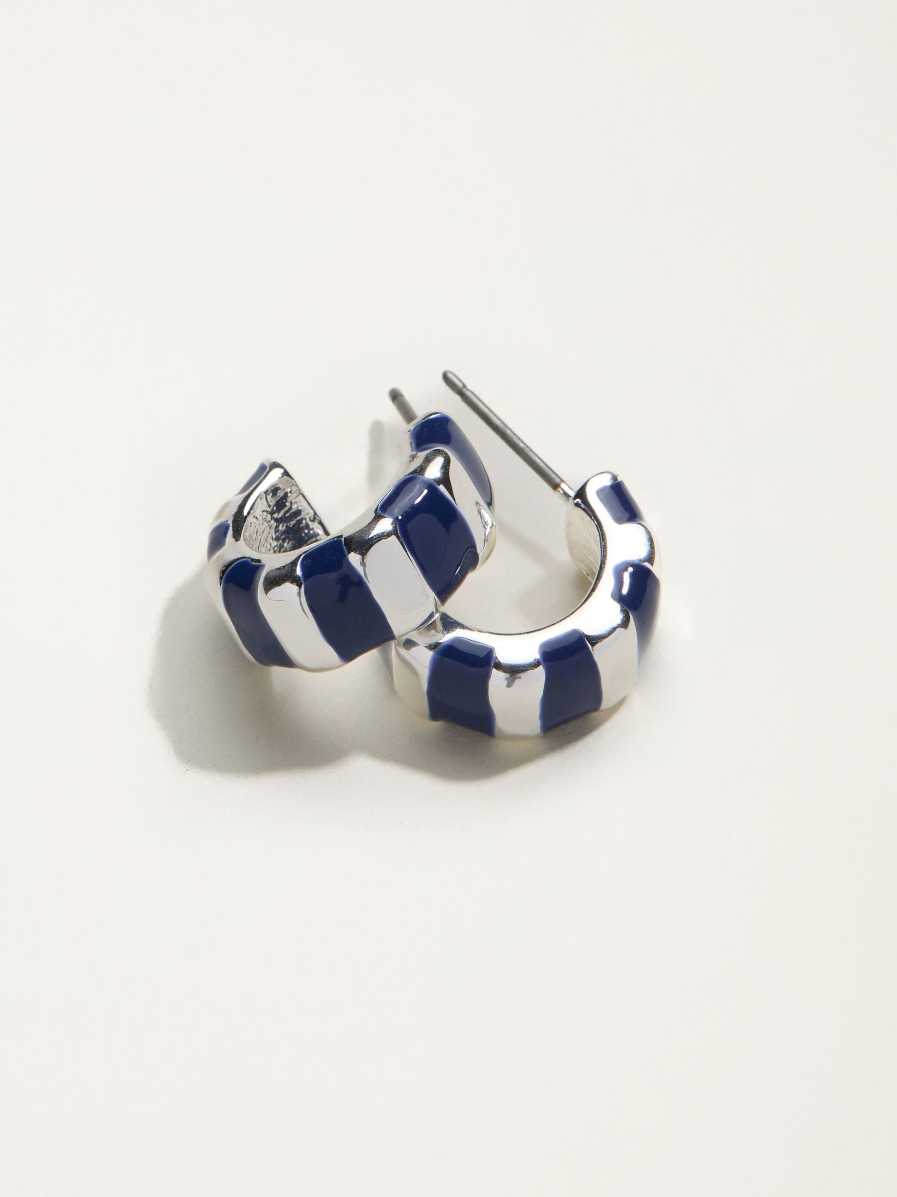 FatFace blue enamel hoop earrings, British product