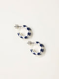 FatFace blue enamel hoop earrings, British product