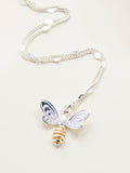 FatFace silver tone bee necklace - British product