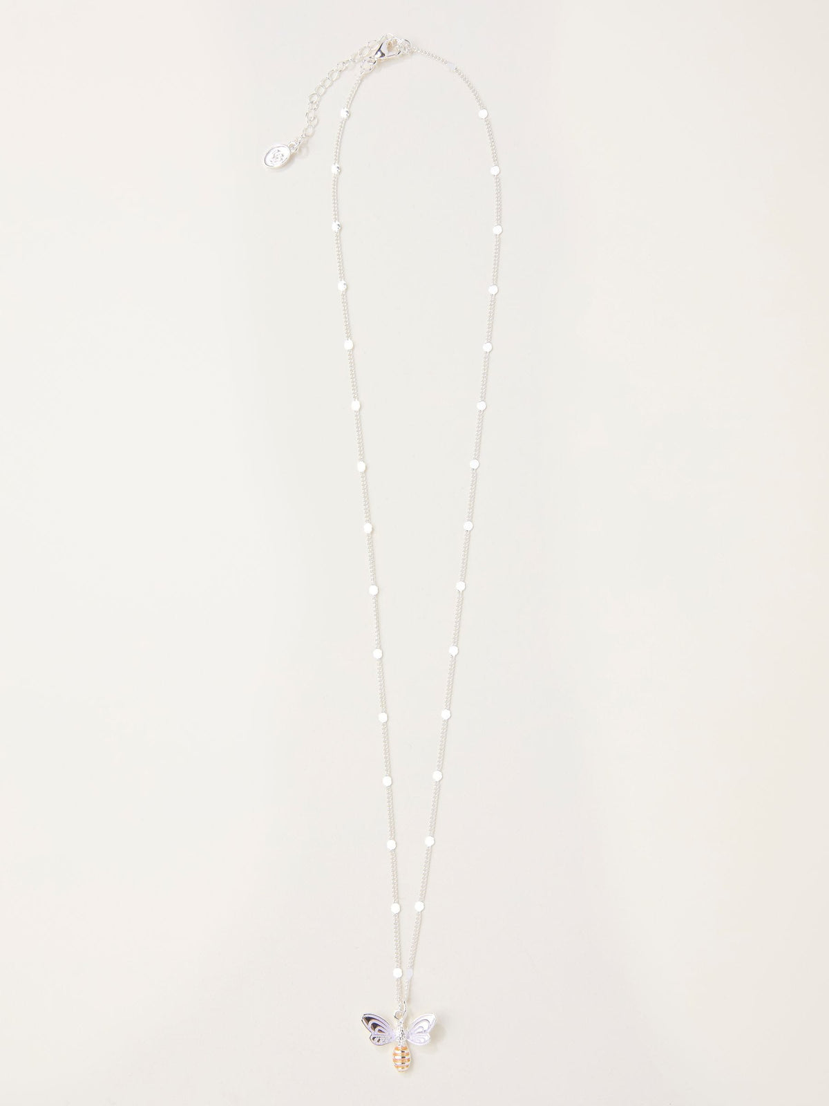 FatFace silver tone bee necklace - British product