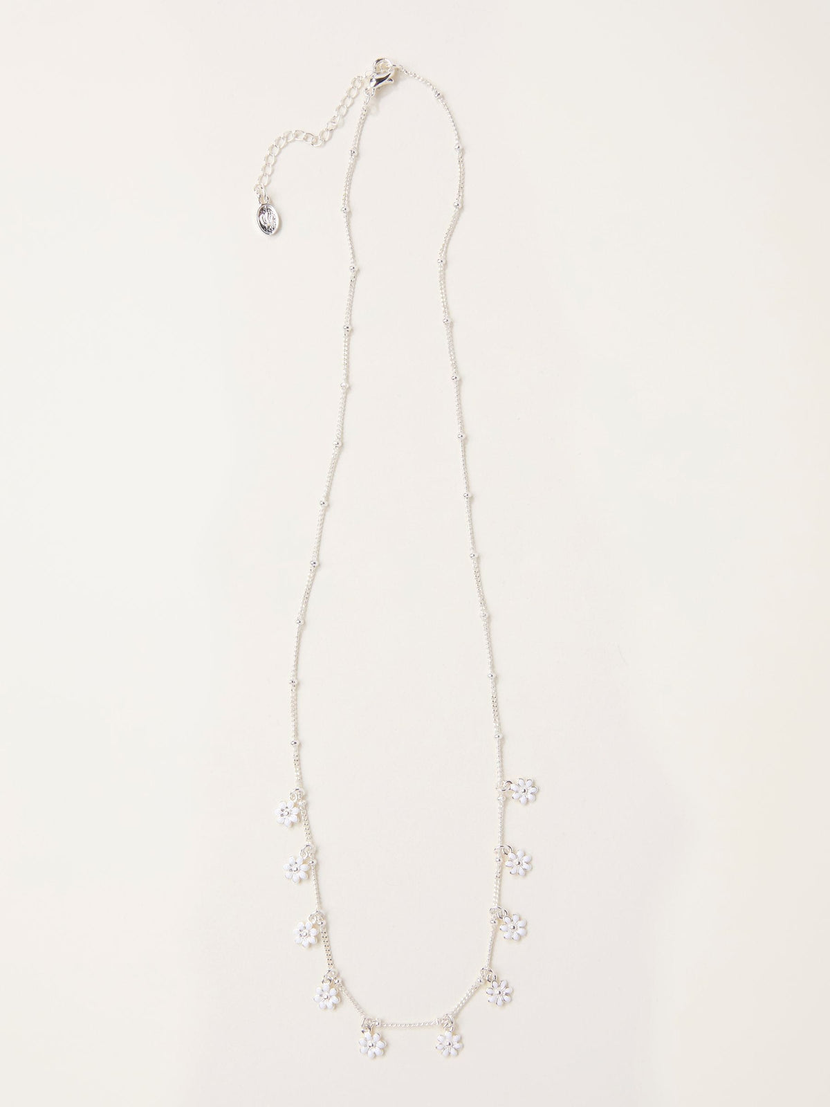 FatFace silver tone daisy necklace, imported from the UK