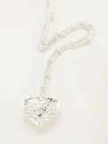 FatFace silver tone heart filagree necklace (British brand)