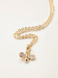 FatFace gold tone bee necklace 22cm (British brand)