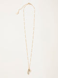 FatFace gold tone leaf charm necklace (British brand)