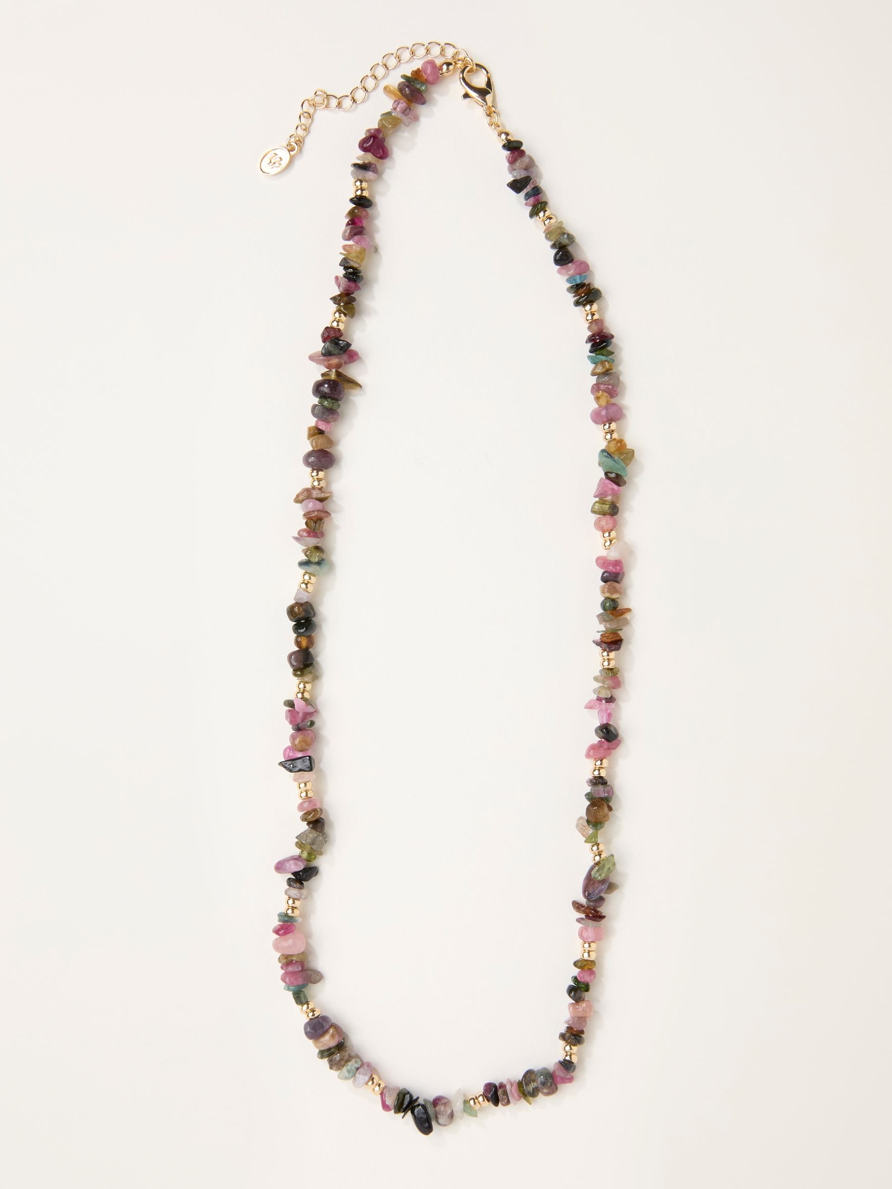 FatFace gold tone necklace with semi-precious stones - British product