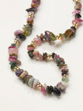 FatFace gold tone necklace with semi-precious stones - British product