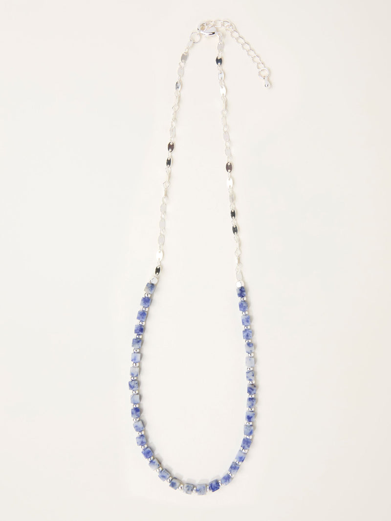 FatFace blue beaded necklace 22cm (British brand)
