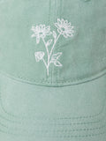 FatFace green embroidered daisy cap cotton - British product