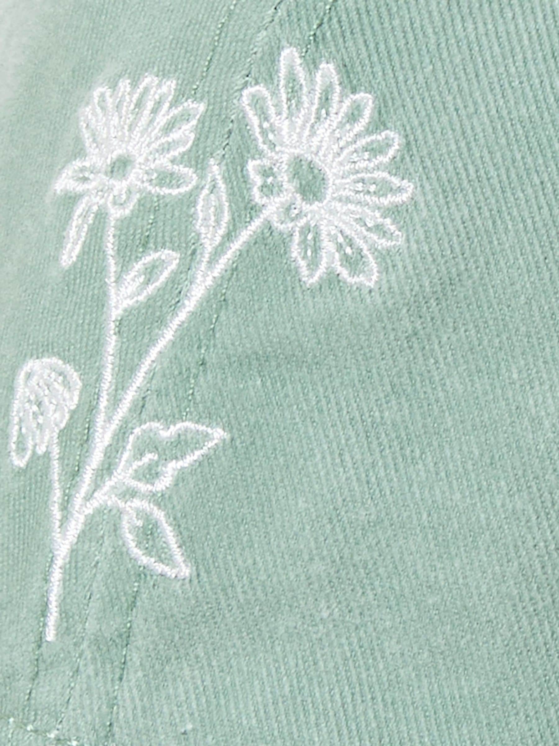 FatFace green embroidered daisy cap cotton - British product