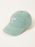 FatFace green embroidered daisy cap cotton - British product