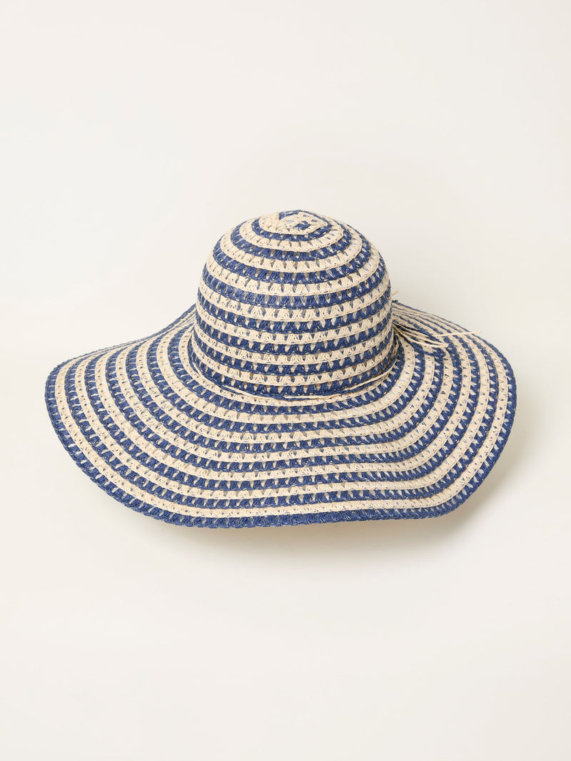 FatFace navy blue stripe straw sun hat, imported from the UK