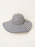 FatFace navy blue stripe straw sun hat, imported from the UK