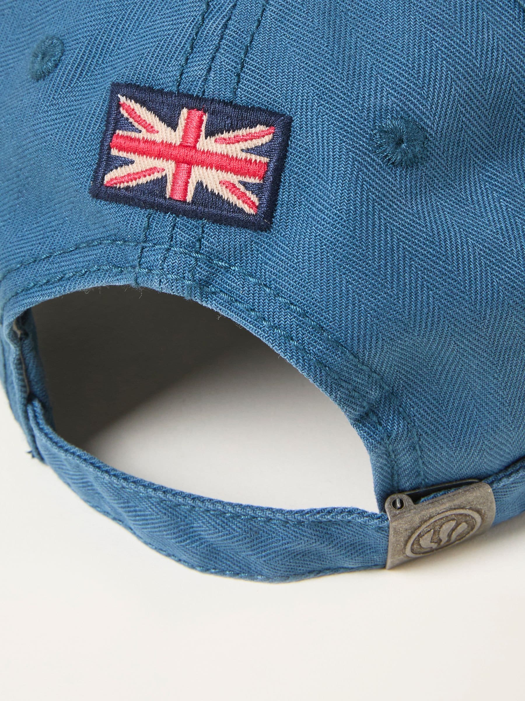 FatFace blue herringbone baseball cap (British brand)