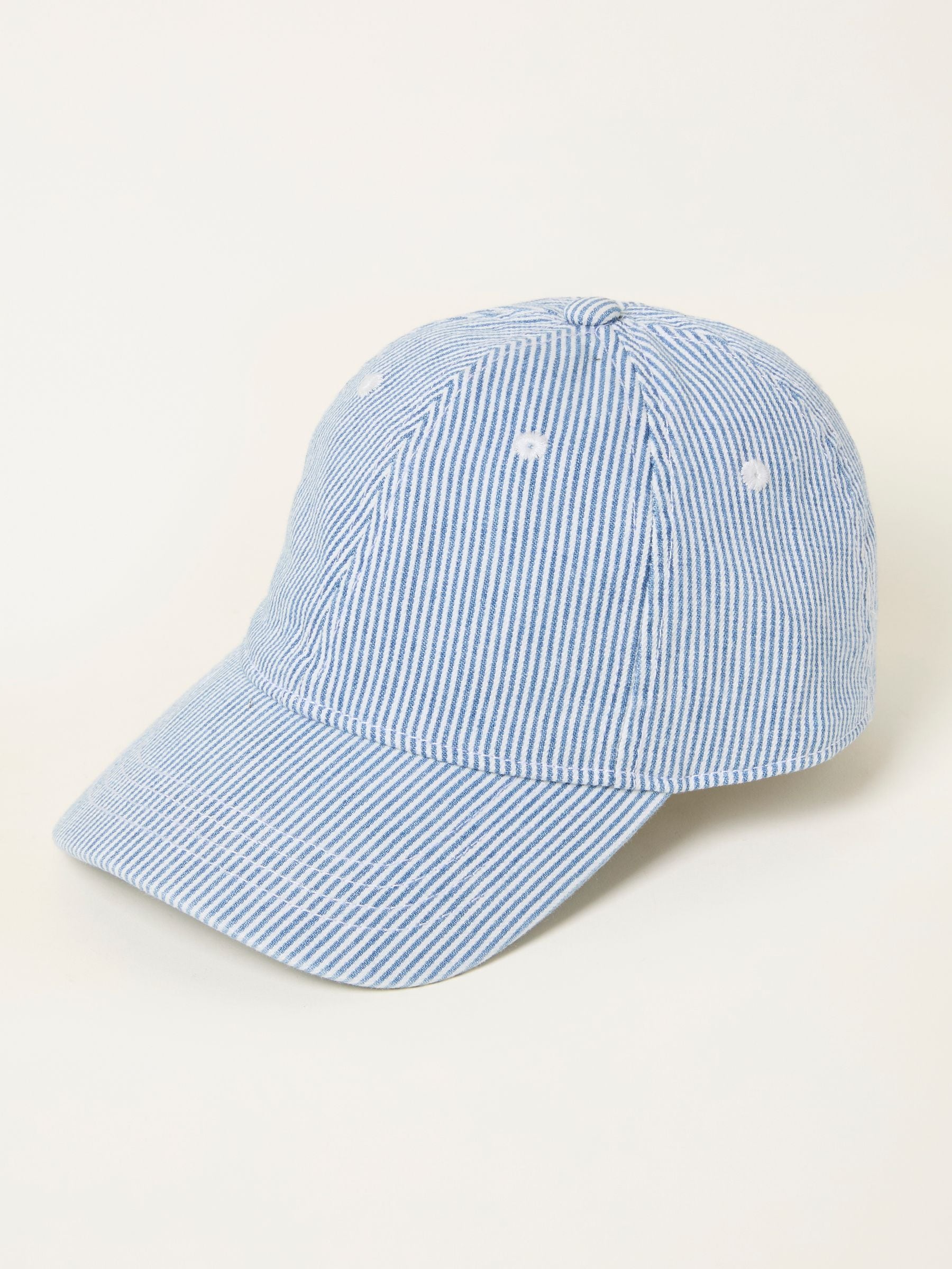 FatFace blue stripe heart embroidered cap (British brand)