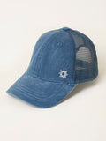 FatFace blue embroidered sun trucker cap - British product