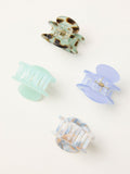 FatFace blue oval hair clips 4 pack, imported from the UK