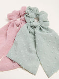 FatFace multi 2 pack dobby tie scrunchies (British brand)