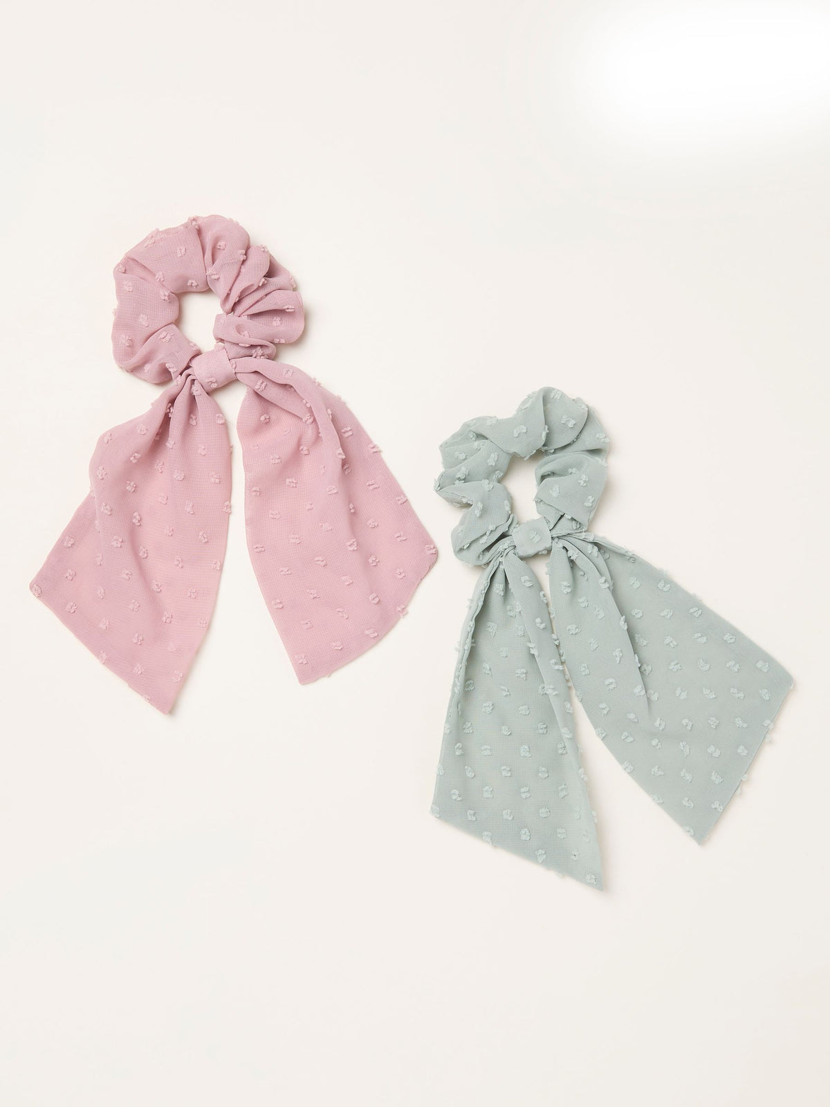 FatFace multi 2 pack dobby tie scrunchies (British brand)