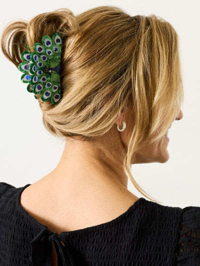 Next FatFace Green Peacock Claw Clip Hair Accessory- Buy online at McGrocer