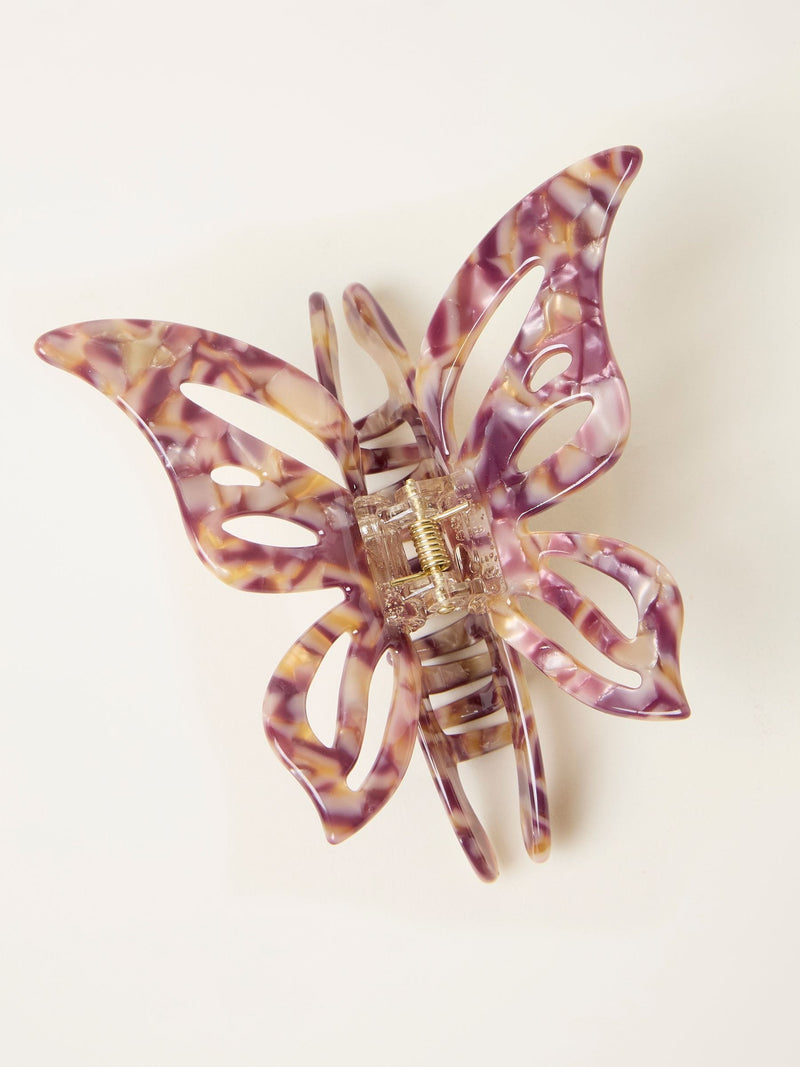 FatFace purple butterfly claw clip imported from the UK