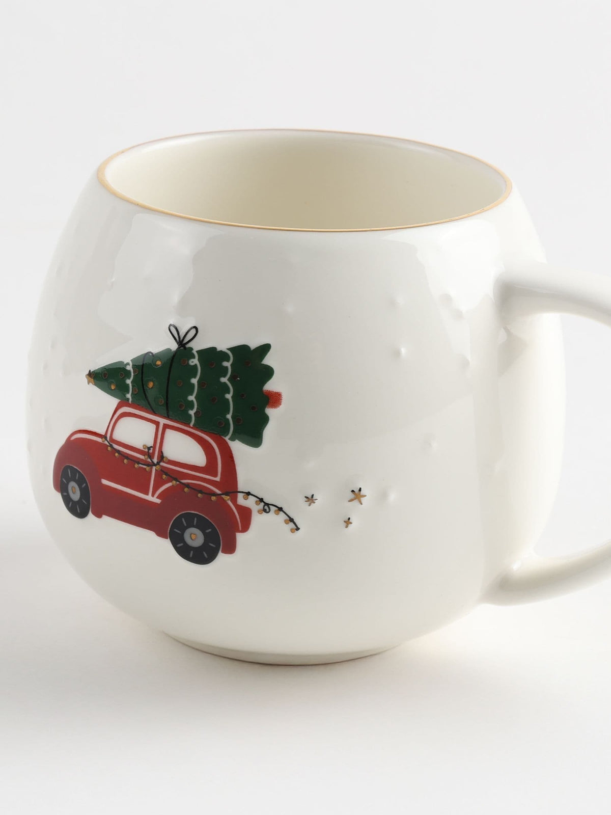 Code Maison Off White Driving Home for Christmas Mug