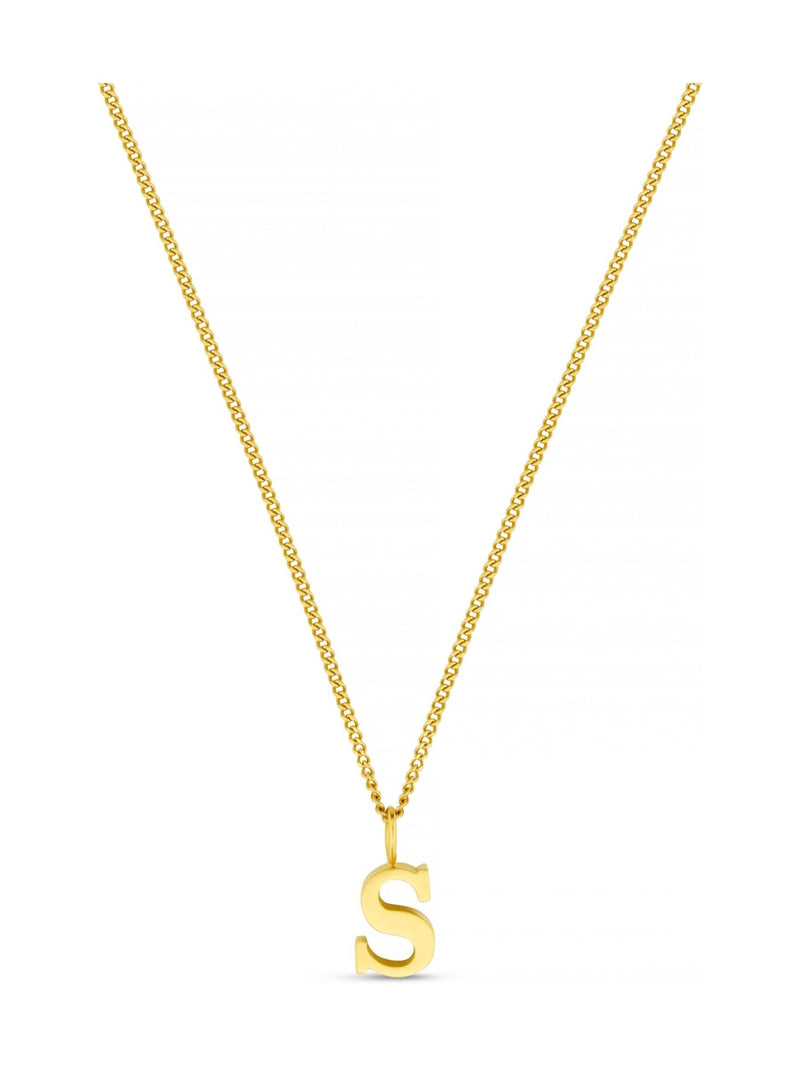 Waterproof S Initial Necklace with Gift Box