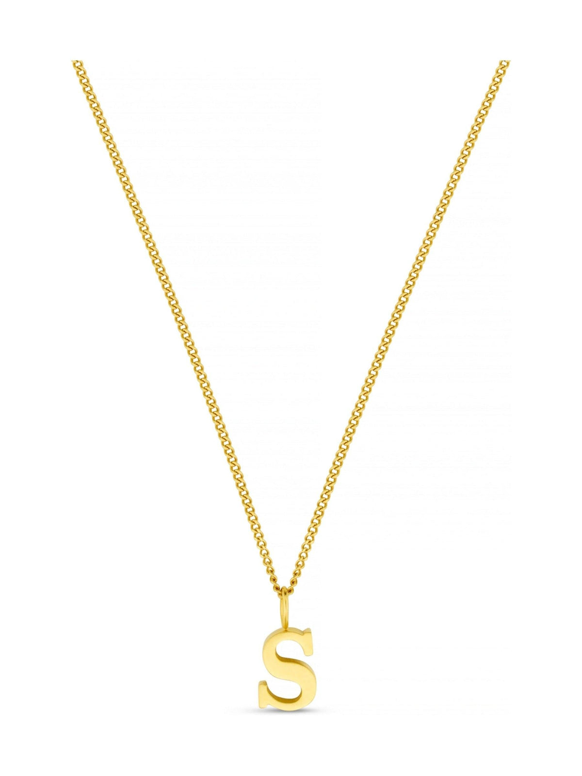 Waterproof S Initial Necklace with Gift Box