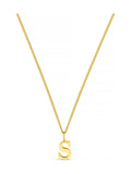 Waterproof S Initial Necklace with Gift Box