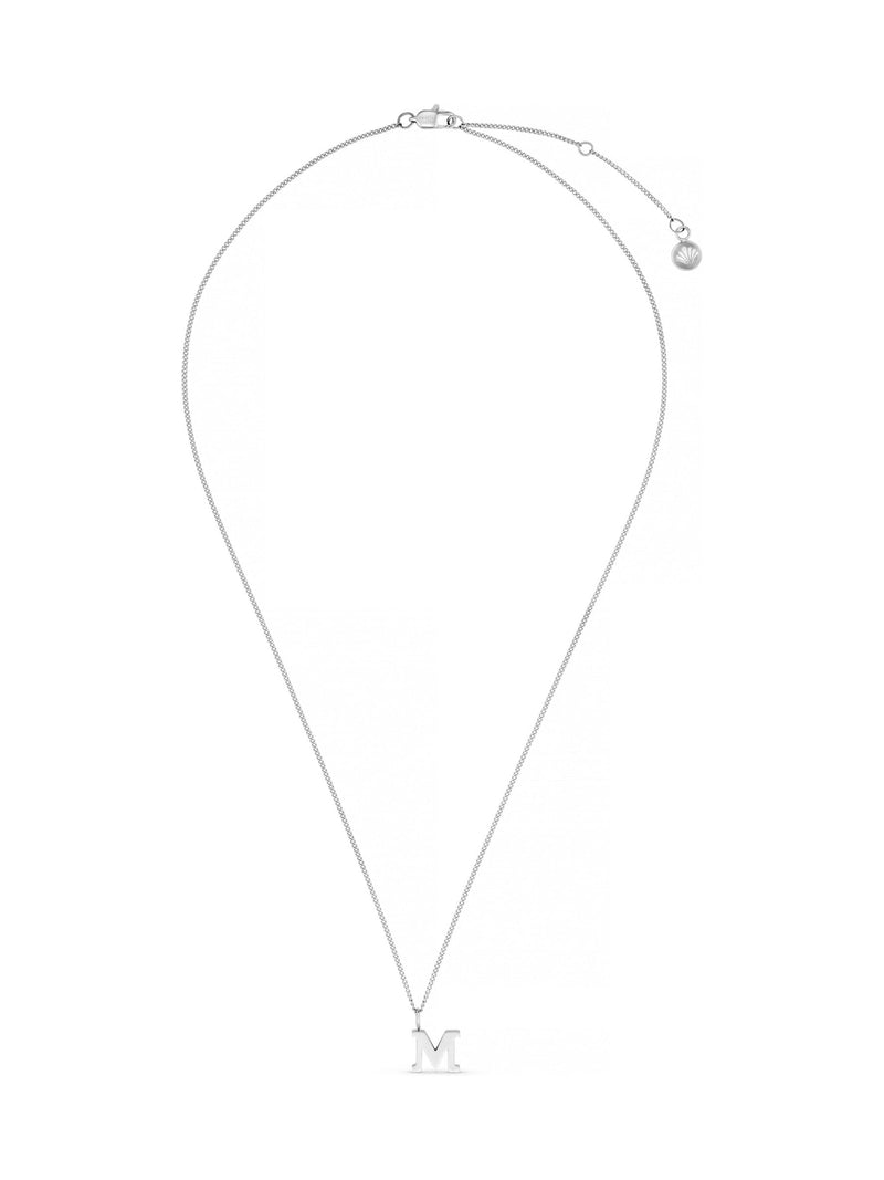 Gold Tone M Initial Waterproof Necklace with Gift Box