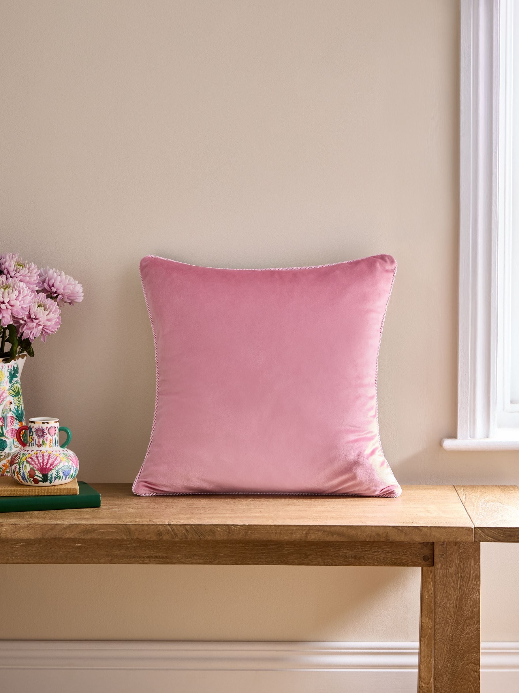 Lucy Tiffney Bon Bon the Bunny jacquard cushion 45cm, UK version