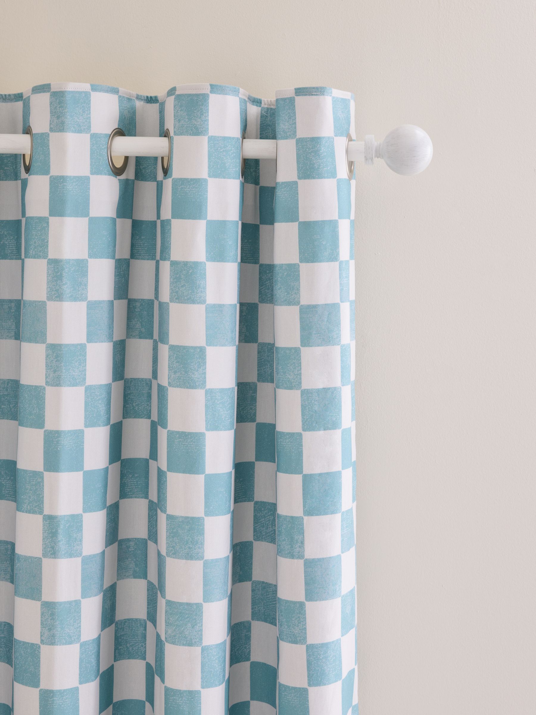 Jojo Maman Bébé checkerboard blackout curtains (British brand)