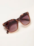 FatFace Sophia square sunglasses in pink, UK version
